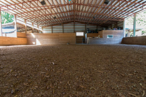 The indoor arena at Cedarbrook Farms
